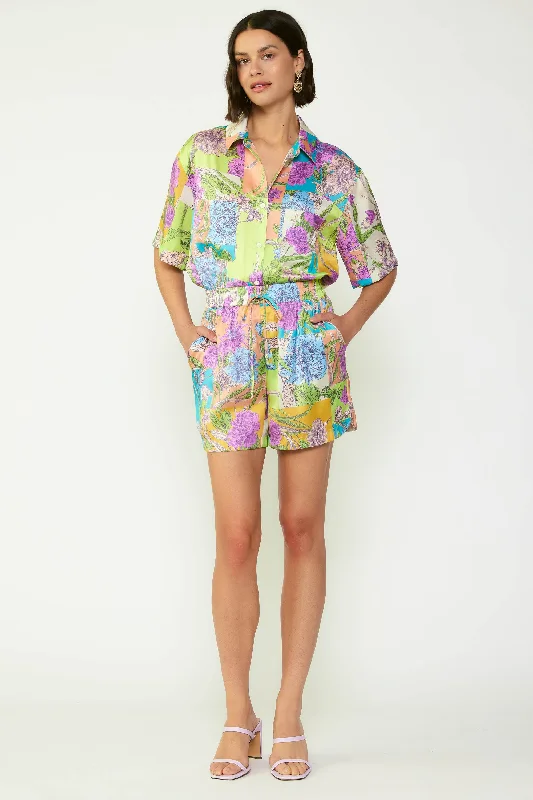 Botanical Color Block Shorts