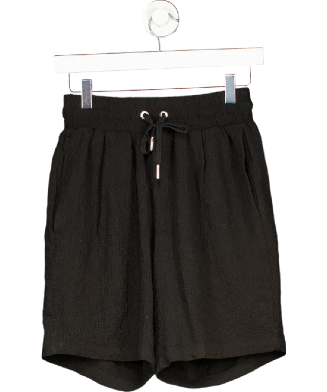 maniere de voir Black Drawstring Crinkle Shorts UK S