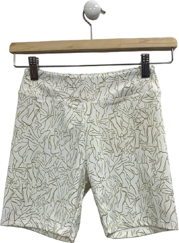 Sefi White Patterned Shorts UK XS