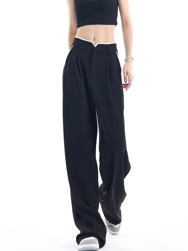 BerryBetty - Break Free Notched Wide Leg Pants