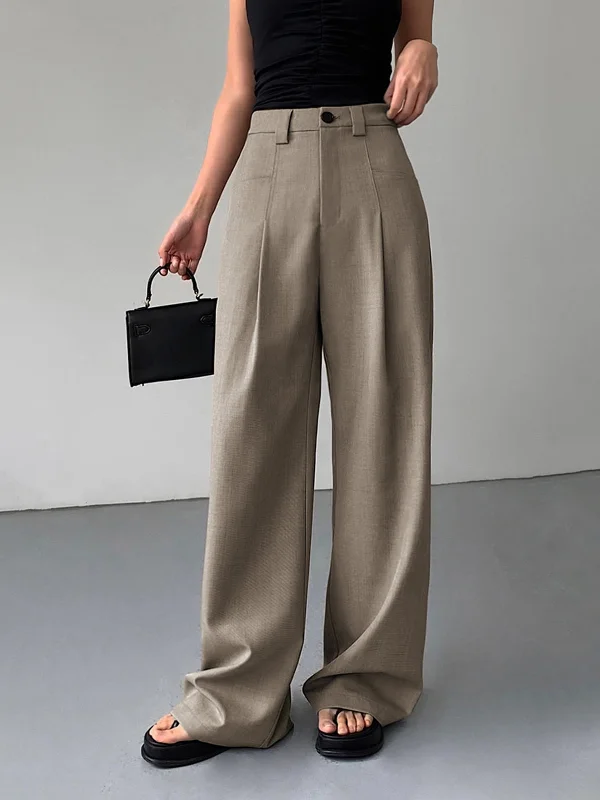 BerryBetty - Divine Pleat Wide Leg Dress Pants