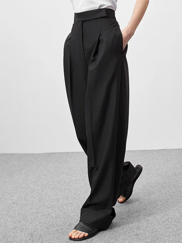 BerryBetty - Nostalgia Pleat Wide Leg Pants