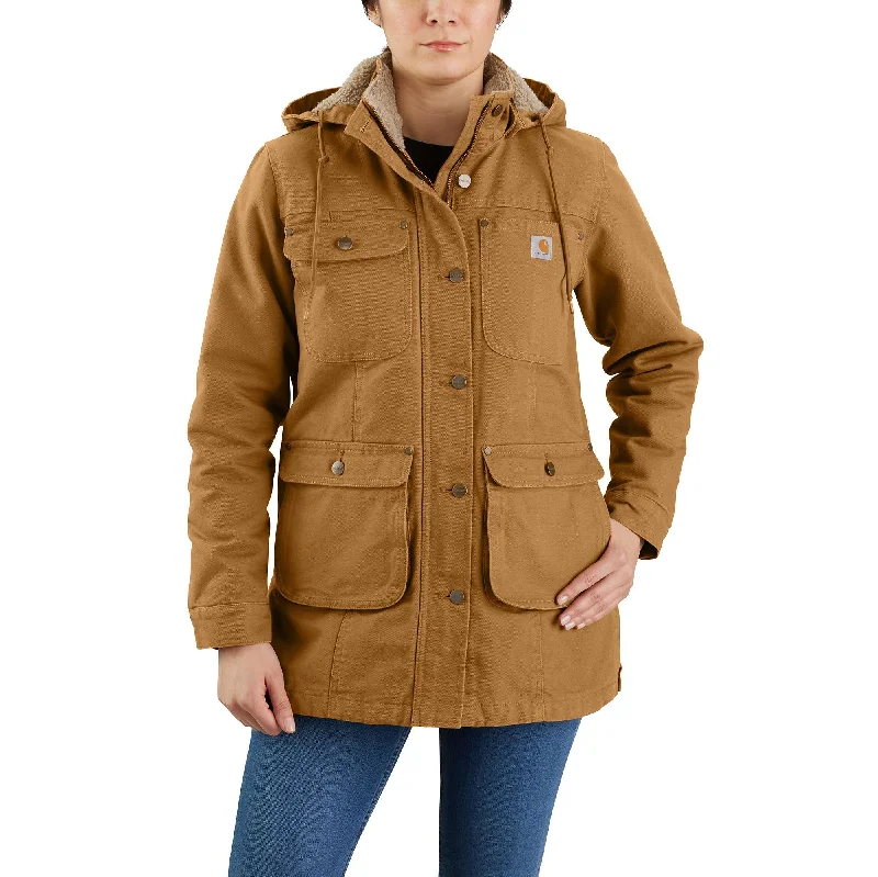 Loose Fit Washed Duck Coat