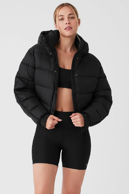 Aspen Love Puffer Jacket - Black