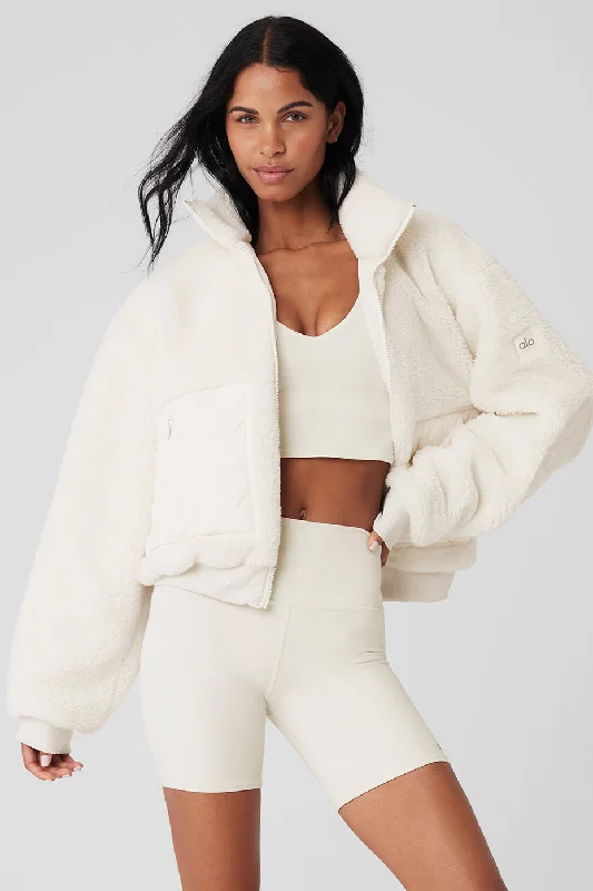 Sherpa Edge Bomber - Ivory