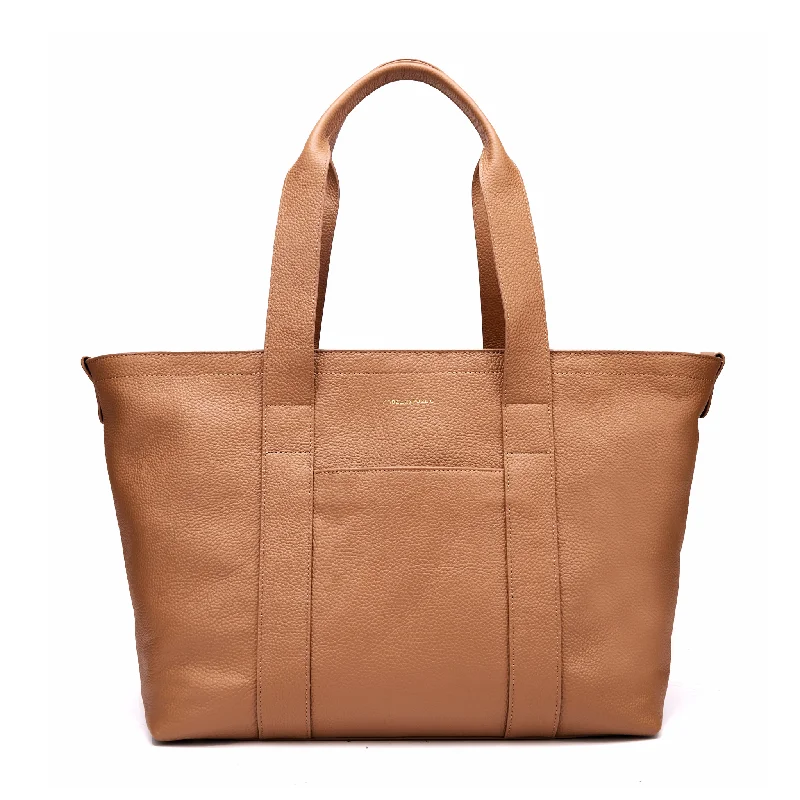 16" Slouchy Leather Laptop Tote | Large Capacity