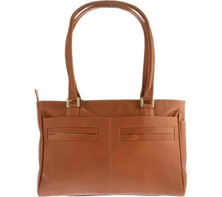 Piel Leather Ladies Laptop Tote With Pockets