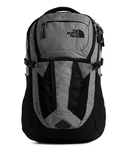 The North Face Recon Laptop Backpack, Zinc Grey Dark Heather/TNF Black, One Size