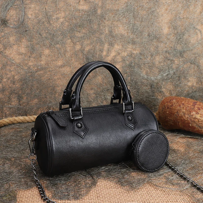 Womens Small Leather Shoulder Bag Top Handle Handbag For Women