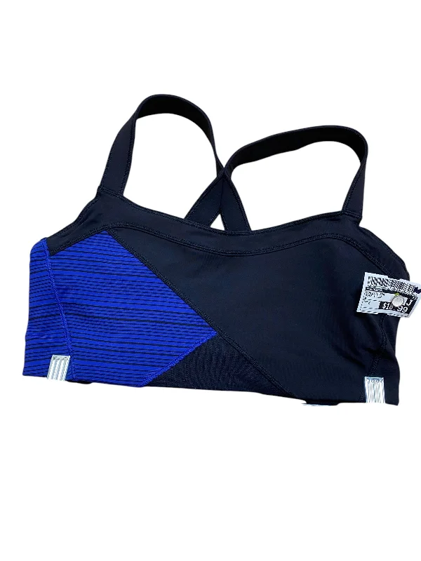 Athletic Bra By Lululemon In Black & Blue, Size: 8