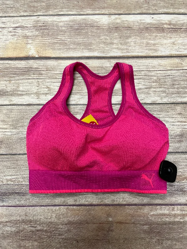 Athletic Bra By Puma In Pink, Size: M