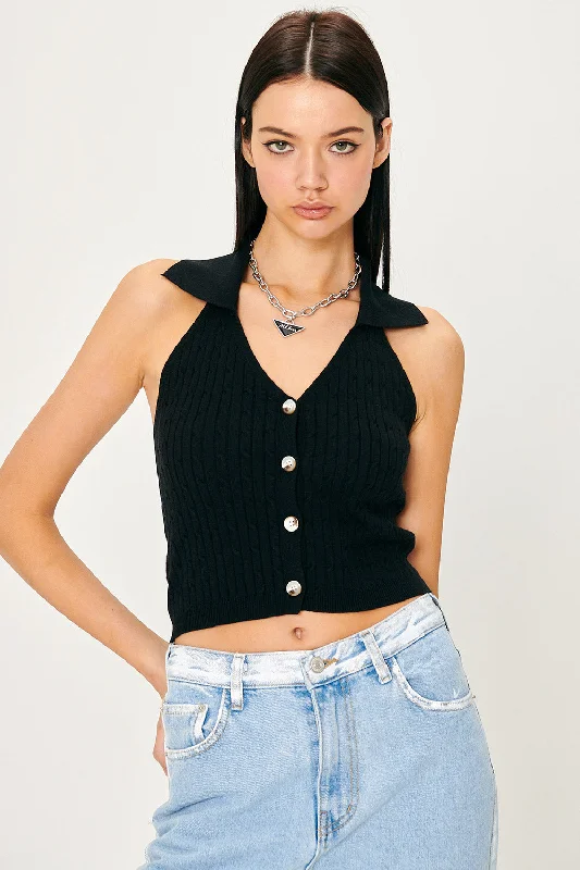 Avery Knitted Halter Neck Top