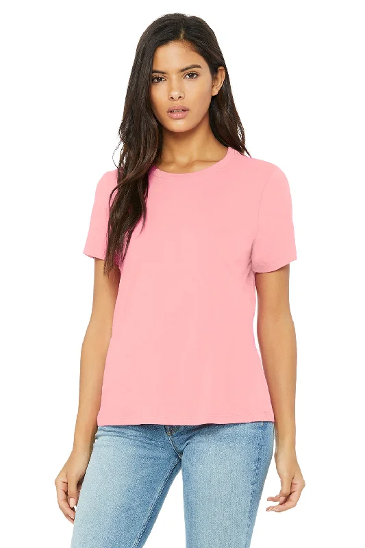 Bella + Canvas Womens Relaxed Jersey Short Sleeve Crewneck T-Shirt - Pink