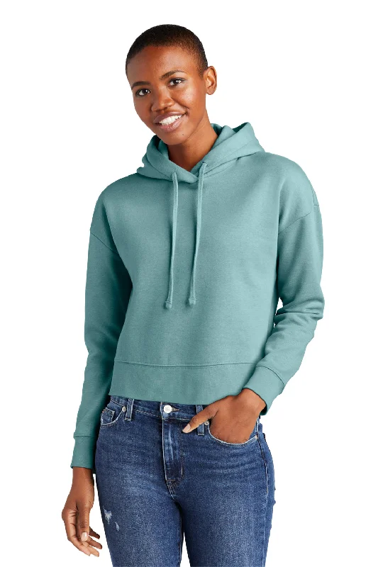 District Womens V.I.T. Fleece Hooded Sweatshirt Hoodie - Eucalyptus Blue