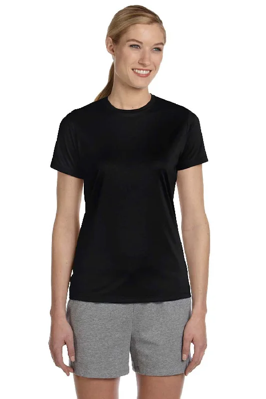 Hanes Womens Cool DRI FreshIQ Moisture Wicking Short Sleeve Crewneck T-Shirt - Black