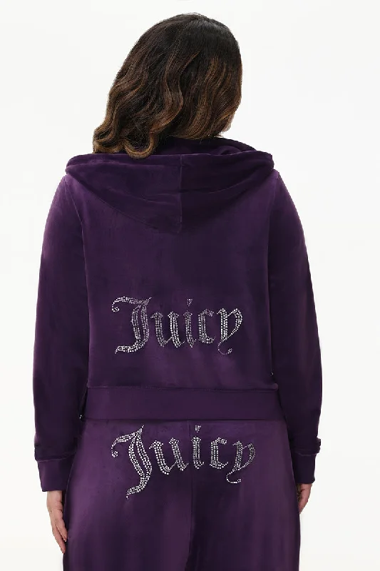 Plus-Size OG Big Bling Velour Hoodie