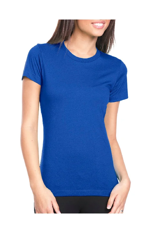 Next Level Womens Boyfriend Fine Jersey Short Sleeve Crewneck T-Shirt - Royal Blue