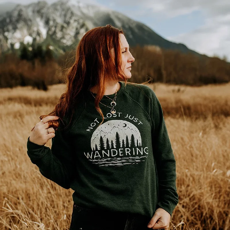 Not Lost Just Wandering Raglan Sweatshirt