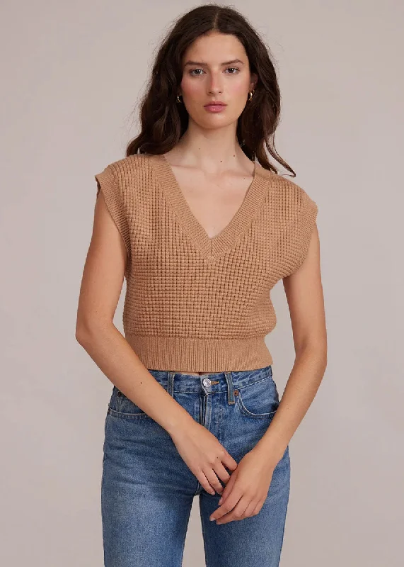 Oaklyn Cropped Vest - Camel