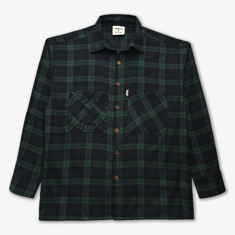 SUPERKICKS | FLANNEL SHIRT { FOREST GREEN