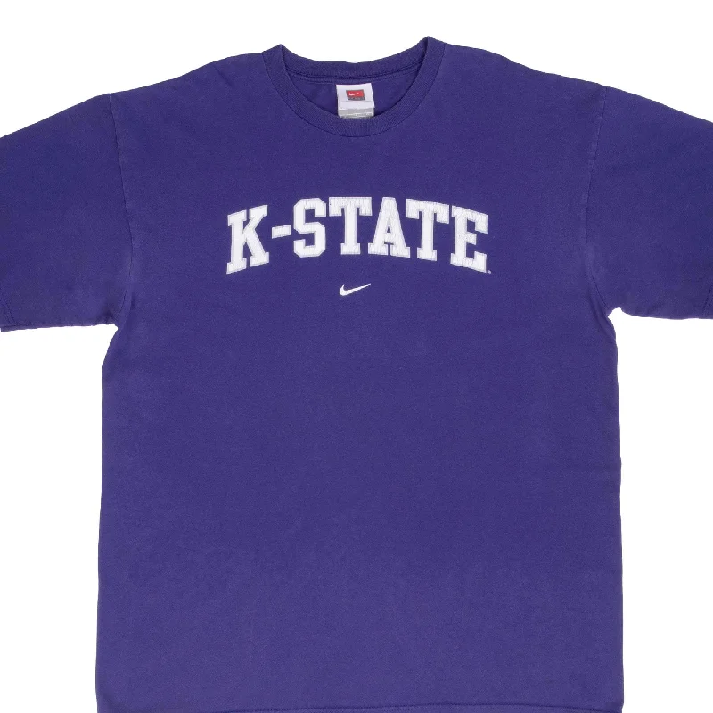 VINTAGE NIKE NCAA KANSAS STATE PURPLE TEE SHIRT 1990S LARGE